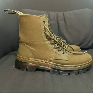 Dr. Martens Khaki Canvas Boots